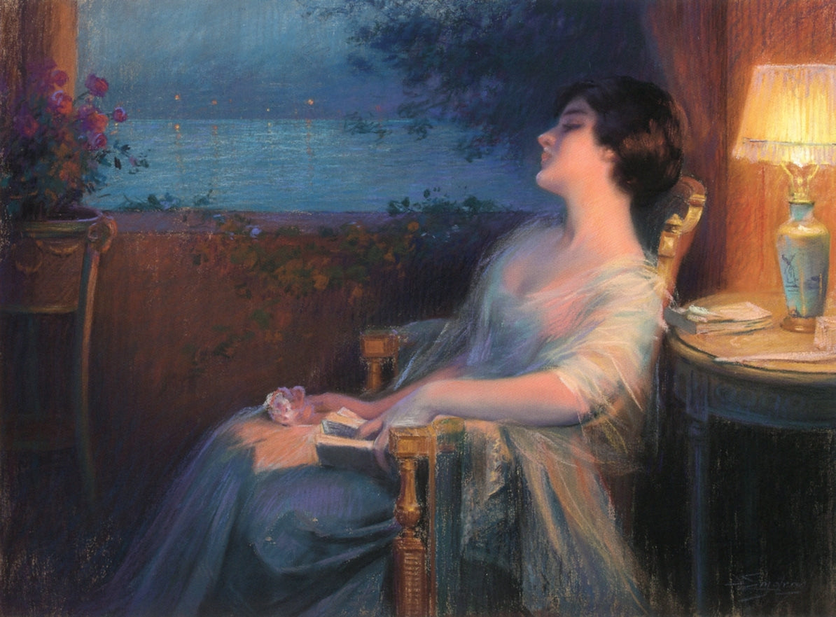 The Murmur of the Sea, vintage artwork by Delphin Enjolras, 12x8" (A4) Poster