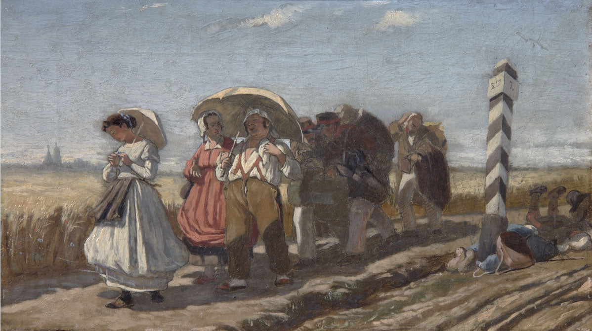 The Pilgrimage, vintage artwork by Vasily Grigoryevich Perov, 12x8" (A4) Poster