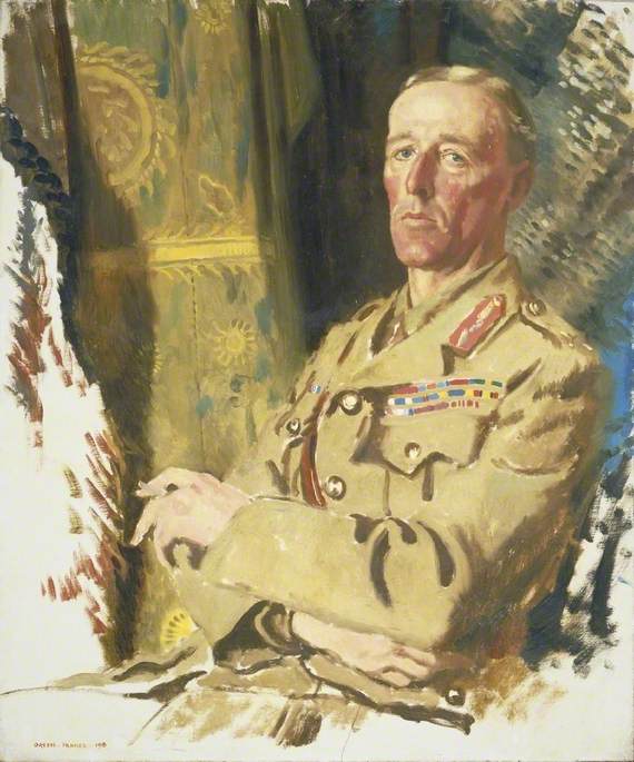 Brigadier-General the Right Honourable John Edward Bernard Seely, CB, DSO, MP, vintage artwork by Sir William Orpen, R.A., R.H.A., 12x8" (A4) Poster
