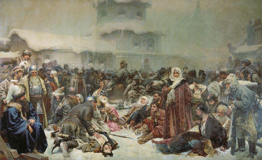 artha the Mayoress of Novgorod by Klavdi Vasilievich Lebedev,A3(16x12")Poster