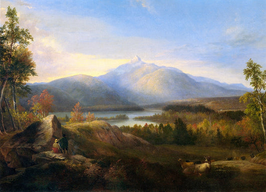 Mount Chocorua, vintage artwork by Alvan Fisher, 12x8" (A4) Poster