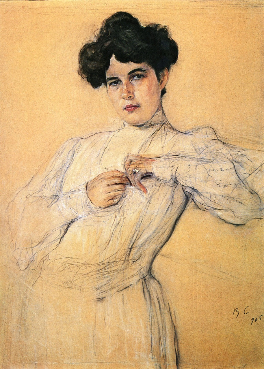 Portrait of Maria Pavlovna Botkina by Valentin Serov,A3(16x12")Poster