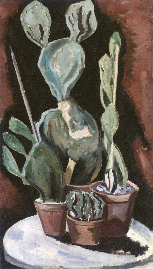 Four Cactus Plants, vintage artwork by Marsden Hartley, 12x8" (A4) Poster