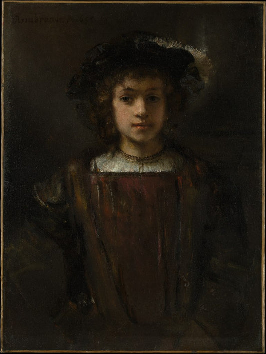 Rembrandt's Son Titus ( 1641-1661), vintage artwork by Dutch School 17th Century - Unknown, 12x8" (A4) Poster
