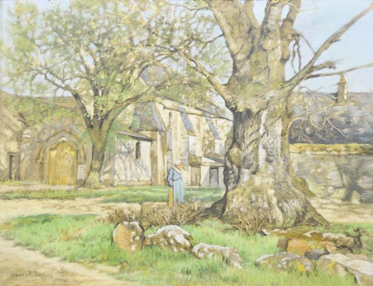 Normandy Farm with Animals by Henry Fitch Taylor,A3(16x12")Poster