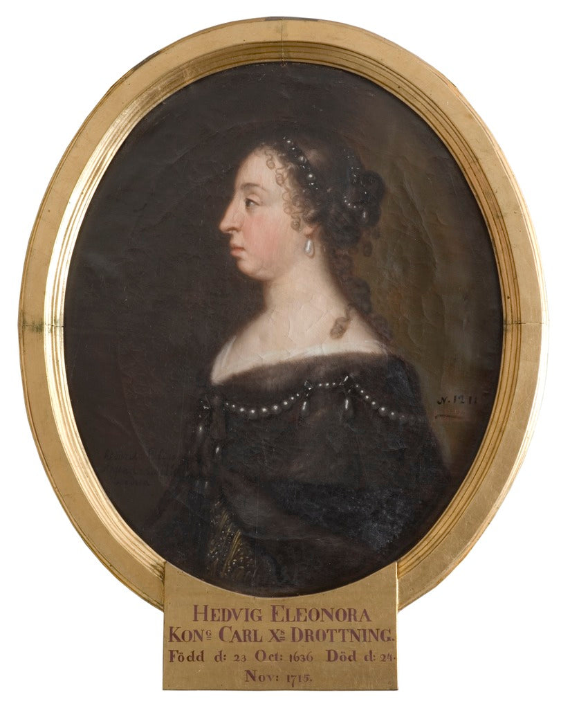 Hedvig Eleonora, Queen of Sweden, vintage artwork by David Klocker Ehrenstrahl, 12x8" (A4) Poster