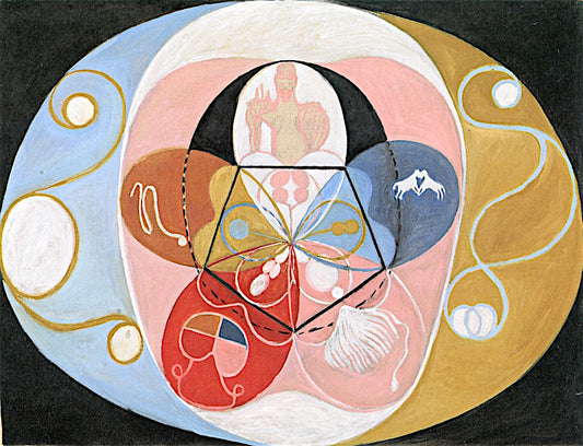Evolution, No. 14, Group VI, vintage artwork by Hilma af Klint, 12x8" (A4) Poster