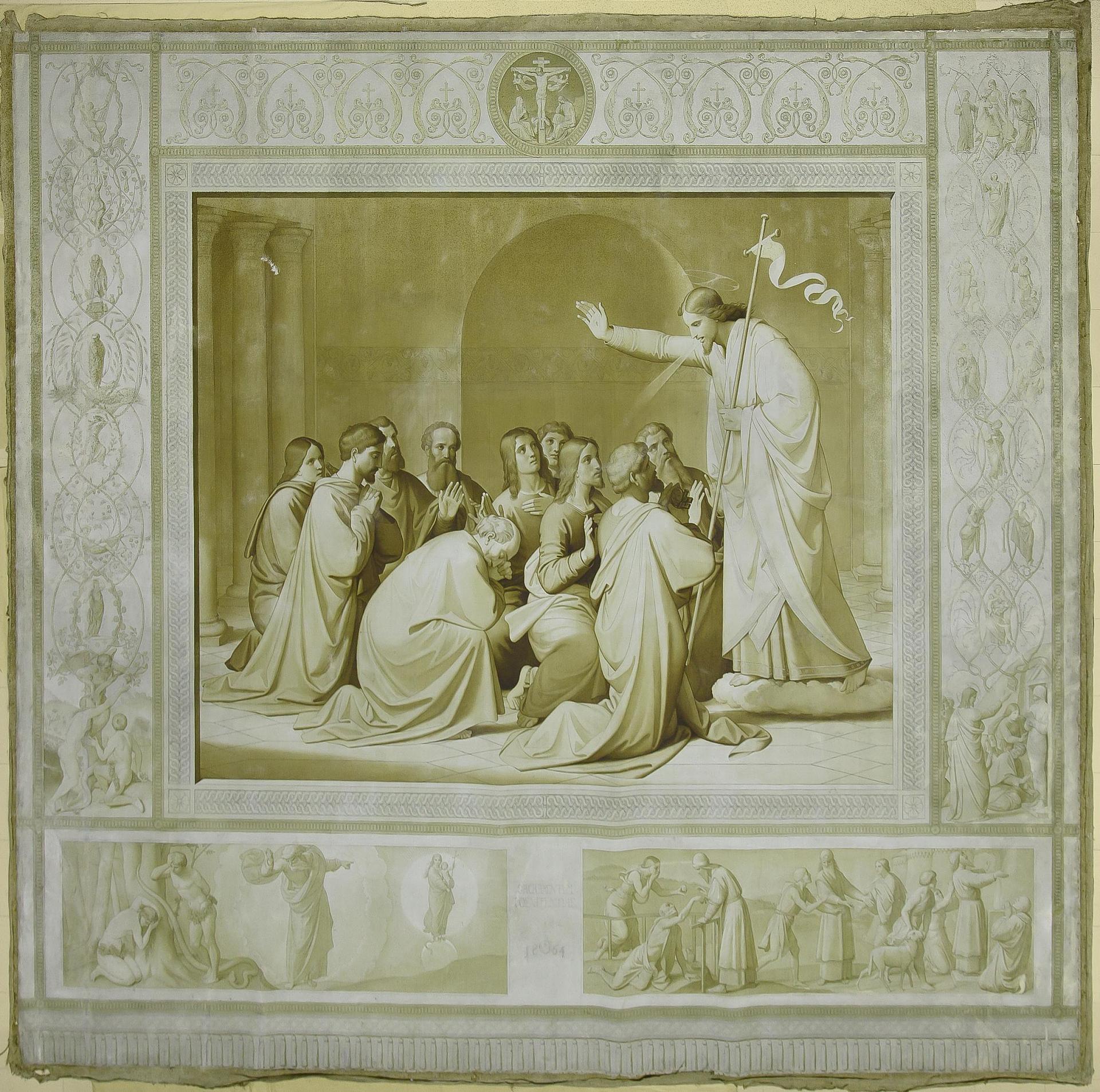 Sacrament of Penance, vintage artwork by Johann Friedrich Overbeck, 12x8" (A4) Poster