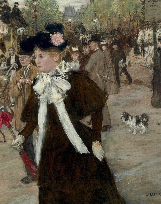 le Boulevard des Italiens, Paris by Jean-Franaois Raffaëlli,A3(16x12")Poster
