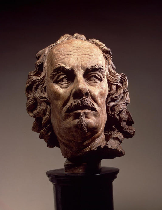 Portrait of Bernini (workshop), vintage artwork by Workshop of Gian Lorenzo Bernini, 12x8" (A4) Poster