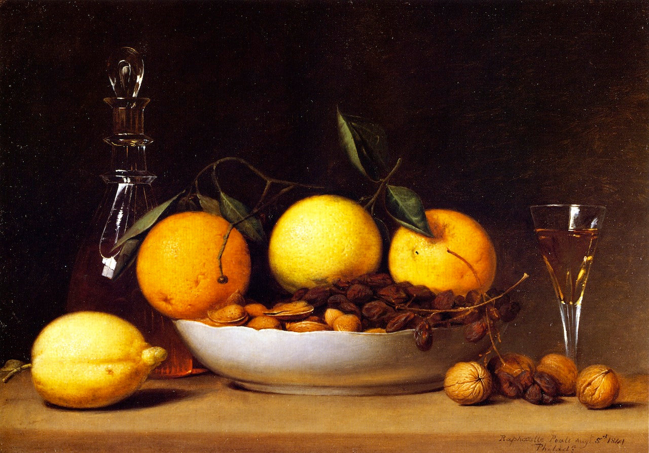 A Dessert, vintage artwork by Raphaelle Peale, 12x8" (A4) Poster