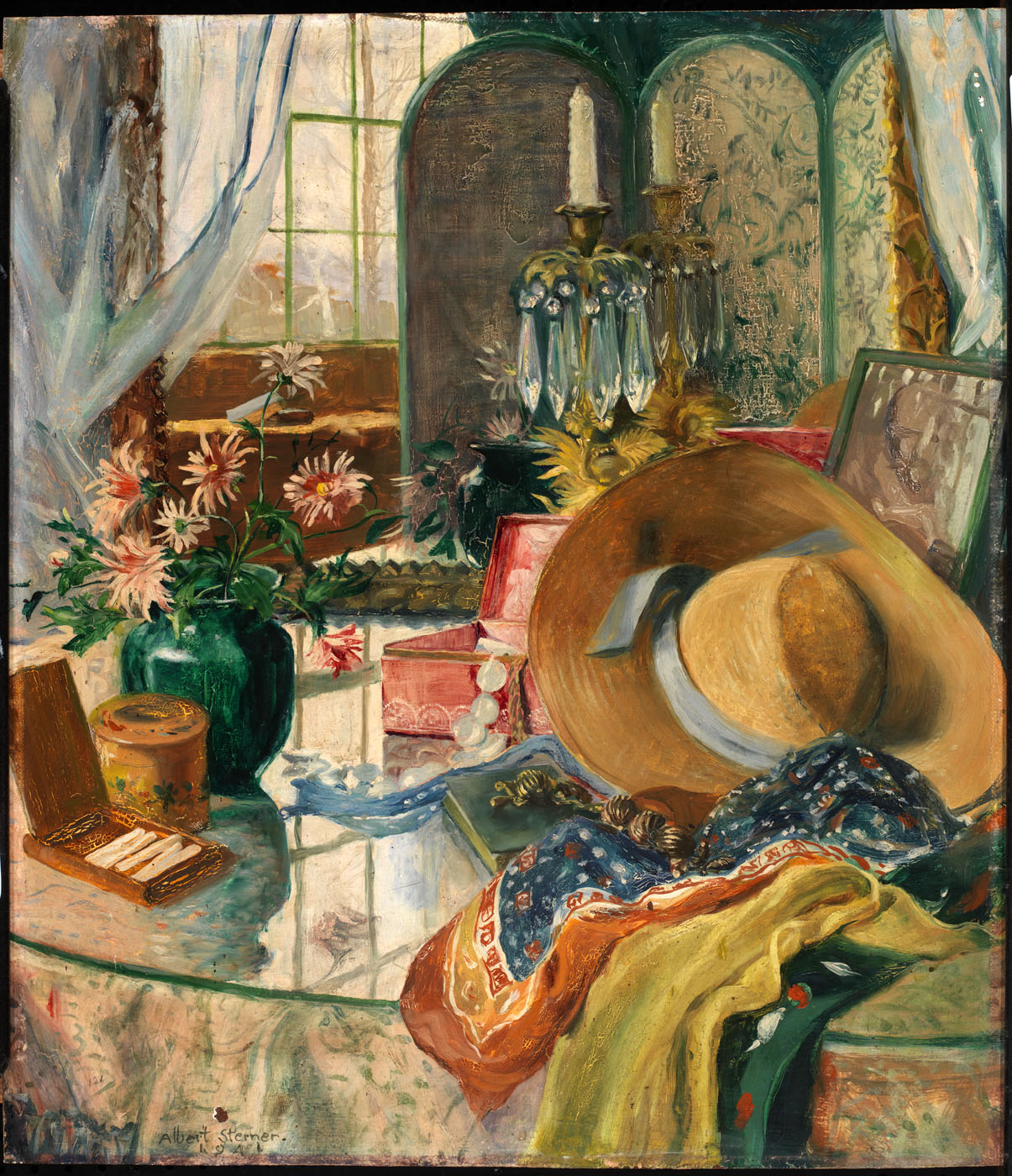 Furbelows, vintage artwork by Albert Sterner, 12x8" (A4) Poster