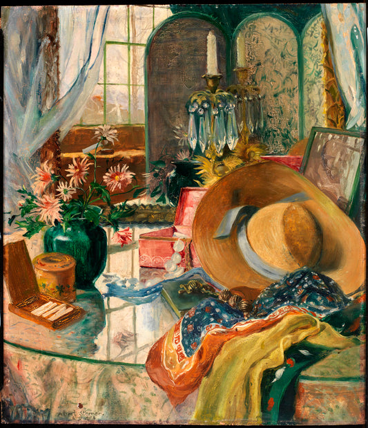 Furbelows, vintage artwork by Albert Sterner, 12x8" (A4) Poster