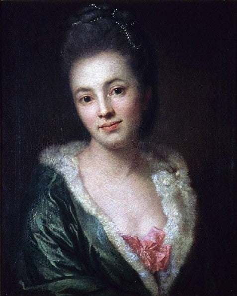 Portrait of Auguste Sulzer, the Artist's Wife, vintage artwork by Anton Graff, 12x8" (A4) Poster