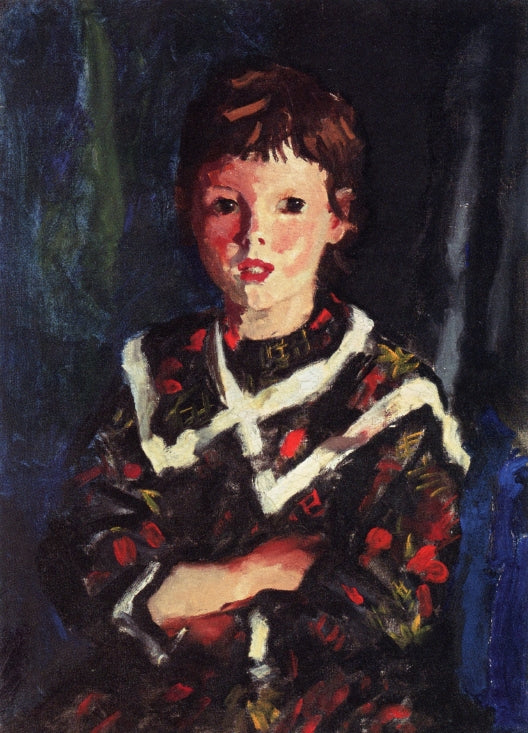 Dark Bridget Lavelle, vintage artwork by Robert Henri, 12x8" (A4) Poster