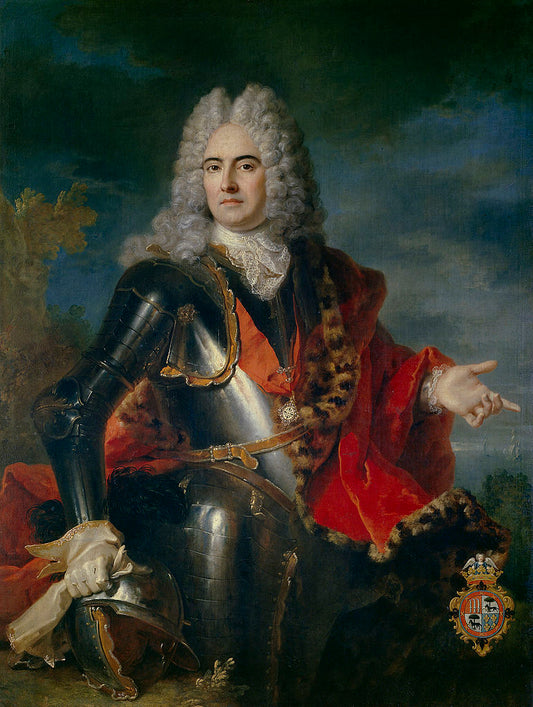 Don Jose de Rozas y Melendez de la Cueva, 1stCount of Castelblanco, vintage artwork by Jean-Baptiste Oudry, 12x8" (A4) Poster
