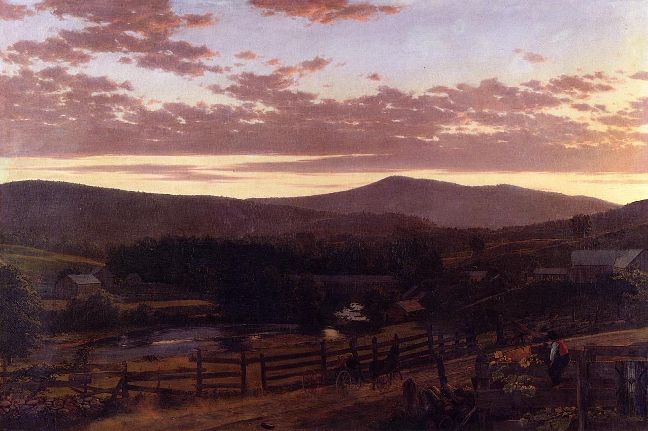 Ira Mountain, Vermont, vintage artwork by Frederic Edwin Church, 12x8" (A4) Poster