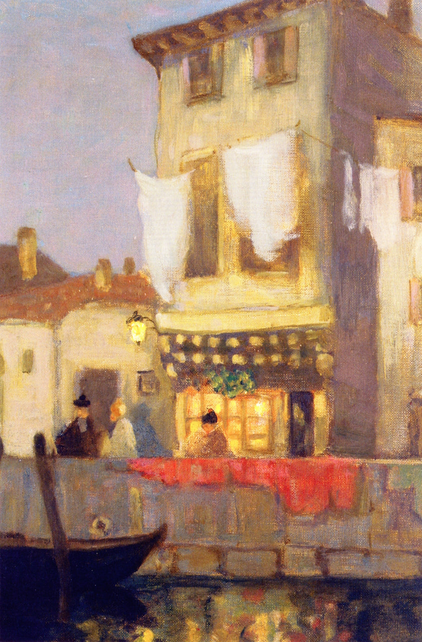 Old Palaces, Venice at Twilight, vintage artwork by James Wilson Morrice, 12x8" (A4) Poster
