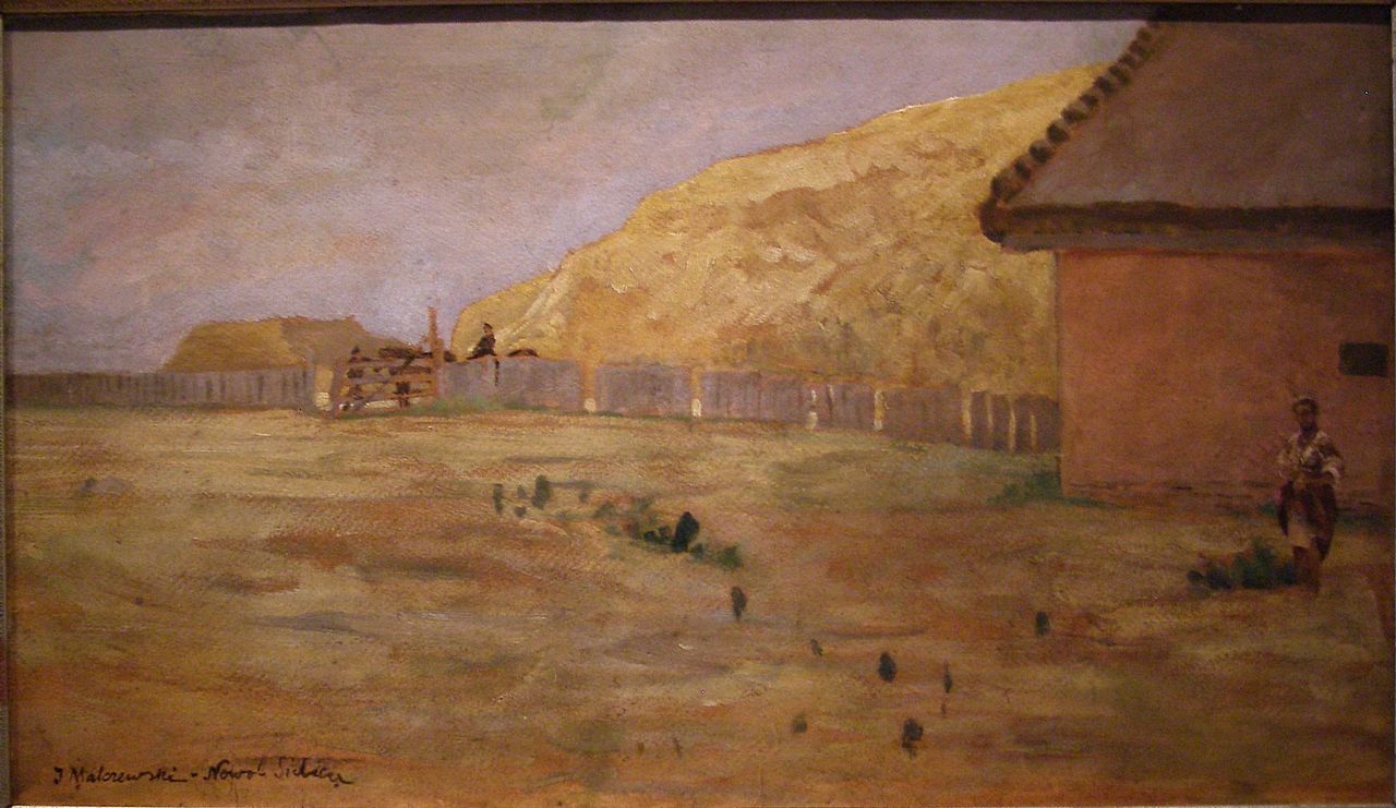 Landscape from Nowo-Sielica, vintage artwork by Jacek Malczewski, 12x8" (A4) Poster