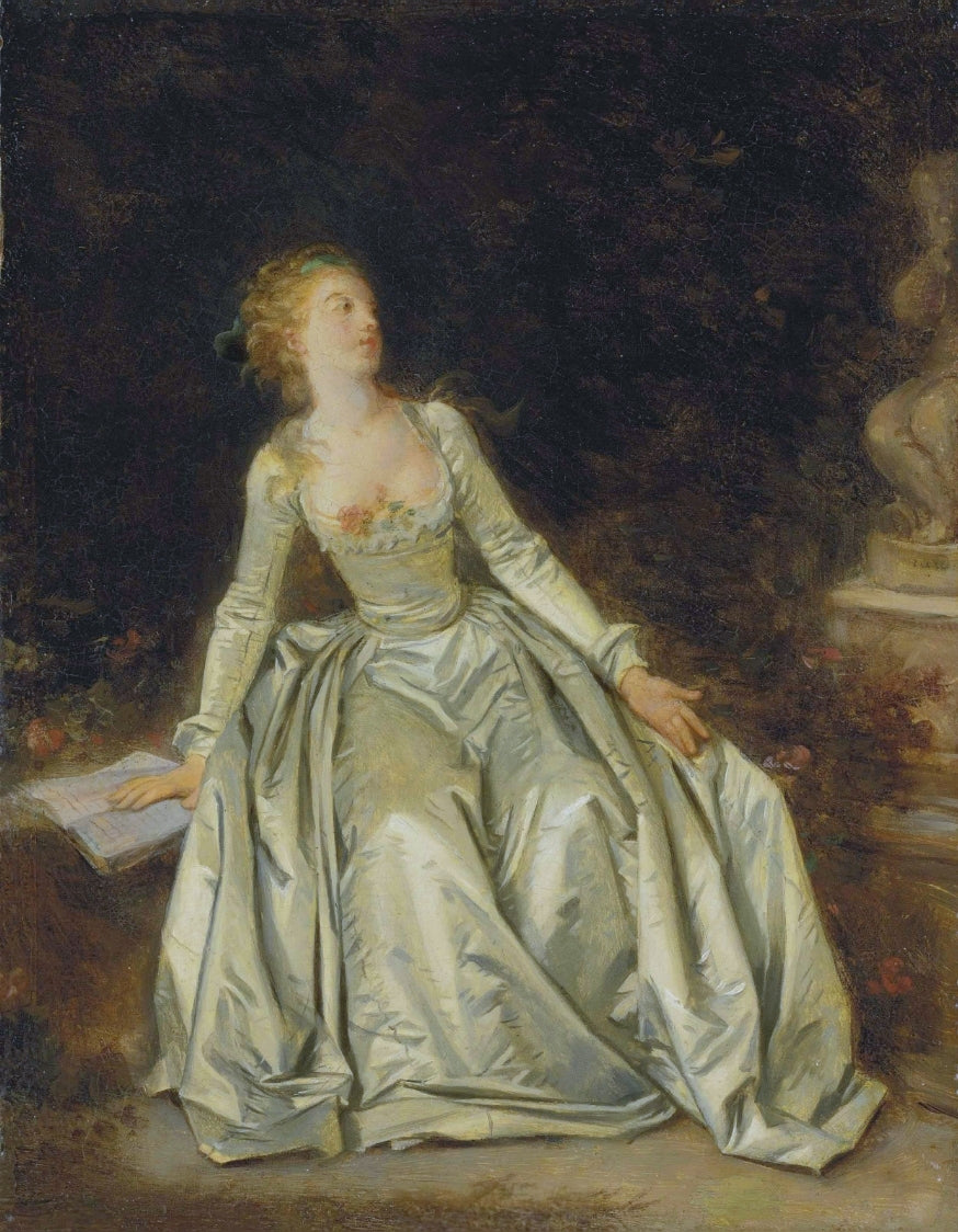 La Surprise, vintage artwork by Jean-Honore Fragonard, 12x8" (A4) Poster