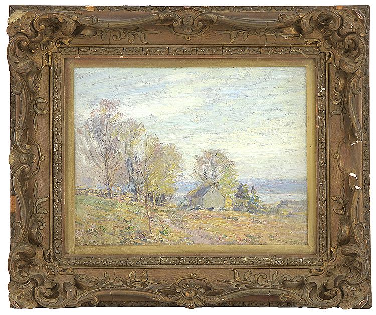 Field near Old Lyme, vintage artwork by Frank Alfred Bicknell, 12x8" (A4) Poster