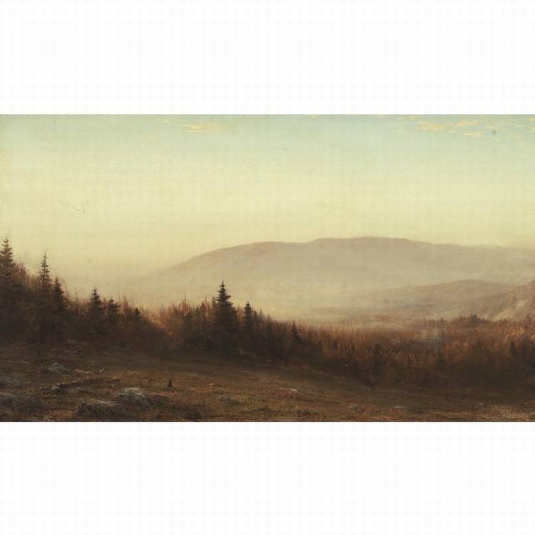 Mount Desert Island, vintage artwork by Dwight W. Tryon, 12x8" (A4) Poster