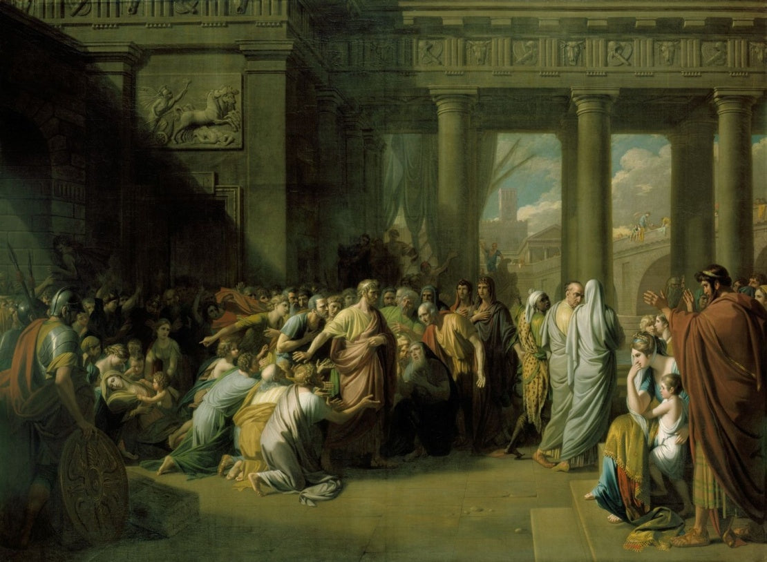 The Departure of Regulus, vintage artwork by Benjamin West, 12x8" (A4) Poster