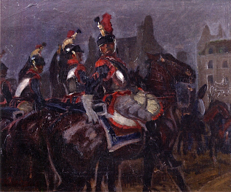 French Cuirassiers, Paris by George Hendrik Breitner,A3(16x12")Poster