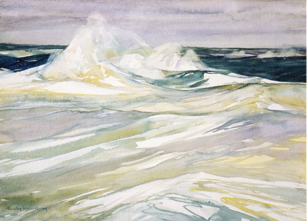 Sunken Ledges, vintage artwork by Charles H. Woodbury, 12x8" (A4) Poster