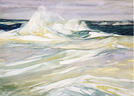 Sunken Ledges, vintage artwork by Charles H. Woodbury, 12x8" (A4) Poster