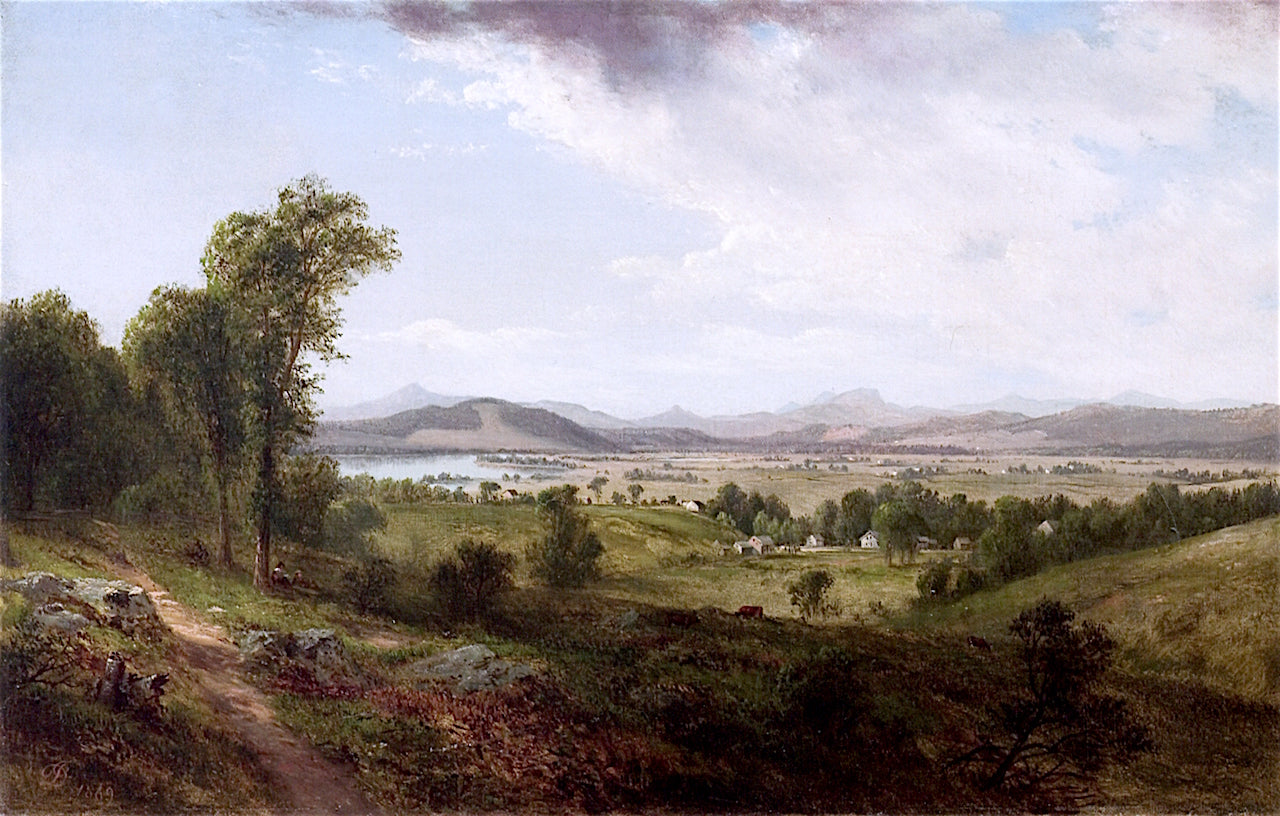 View of Lancaster, N.H., vintage artwork by David Johnson, 12x8" (A4) Poster