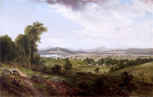 View of Lancaster, N.H., vintage artwork by David Johnson, 12x8" (A4) Poster
