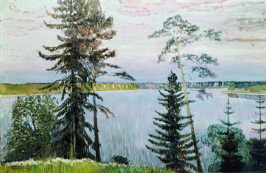 Summer Night, vintage artwork by Vasily Perepletchikov, 12x8" (A4) Poster