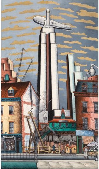 The Empire State Building, vintage artwork by Glenn O. Coleman, 12x8" (A4) Poster