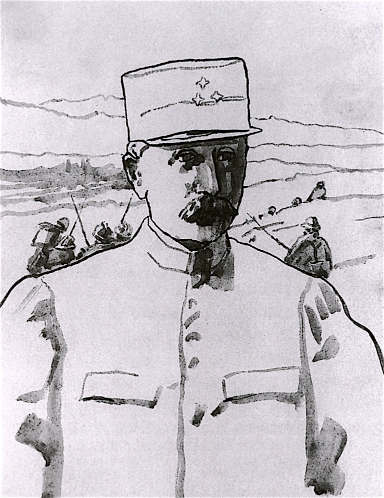 General Petain, vintage artwork by Gwen John, 12x8" (A4) Poster