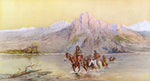 Crossing the Missouri, #1, vintage artwork by Charles Marion Russell, 12x8" (A4) Poster