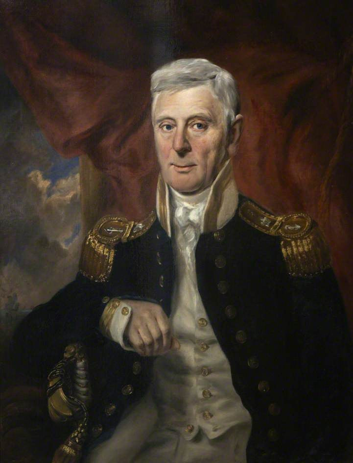 Captain Edward Hawkins, vintage artwork by James Northcote, 12x8" (A4) Poster
