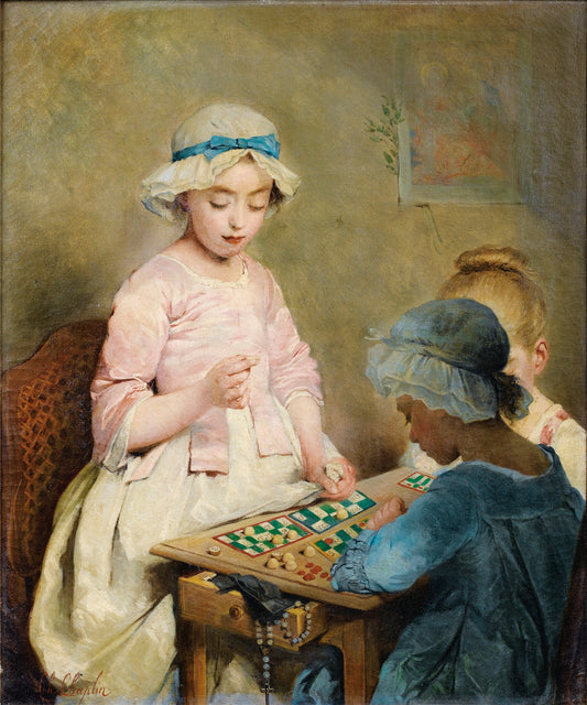 The Game of Lotto, vintage artwork by Charles Chaplin, 12x8" (A4) Poster