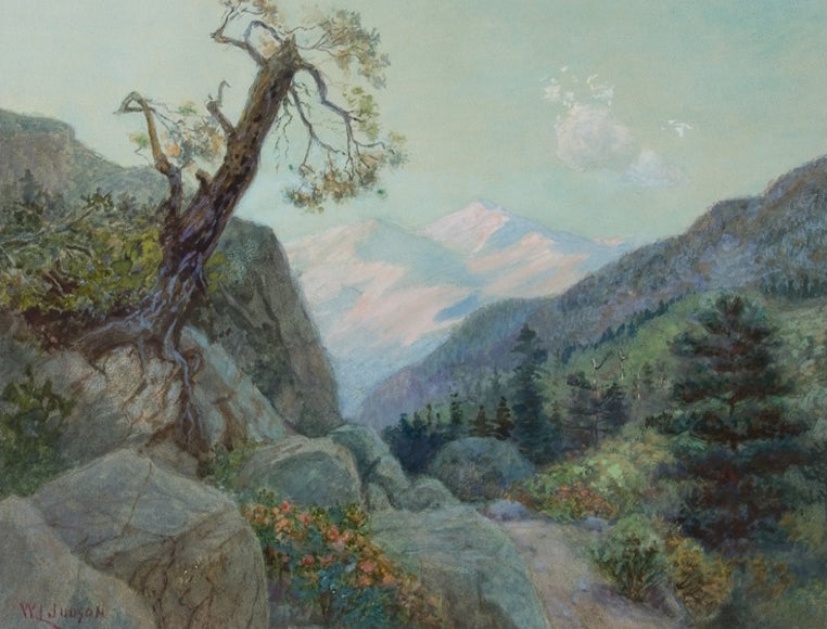 Mountain Trail, vintage artwork by William Lees Judson, 12x8" (A4) Poster