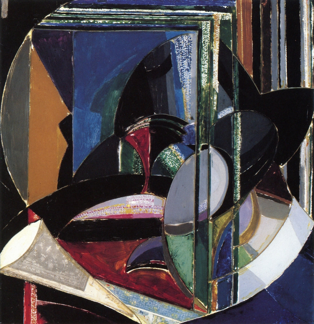 Man in Elevated, vintage artwork by Joseph Stella, 12x8" (A4) Poster