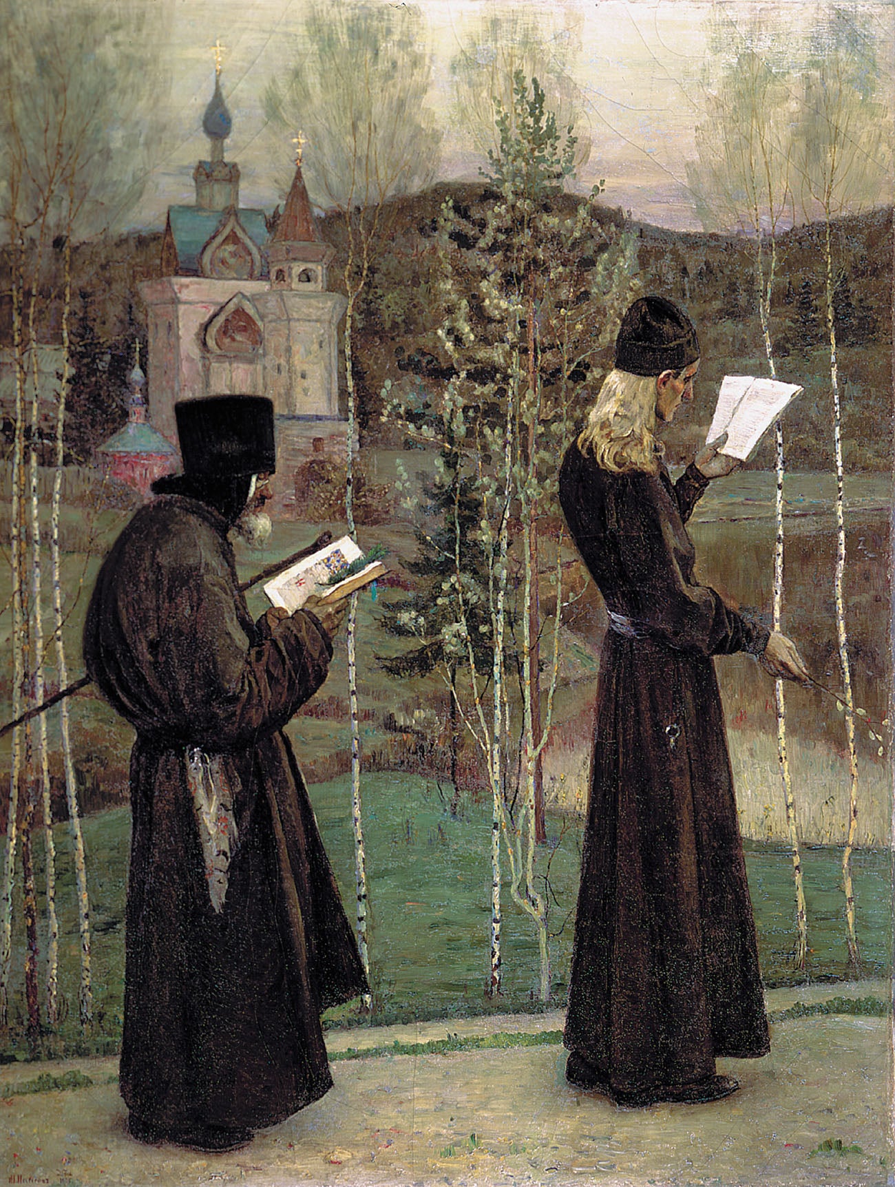 Blagovest by Mikhail Vasilevich Nesterov,A3(16x12")Poster