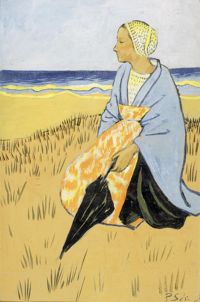 Jeune Bretonne, au parapluie et au châle by Paul Serusier,A3(16x12")Poster