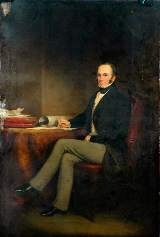 George Carr Glyn, First Lord Wolverton, vintage artwork by Sir Francis Grant, P.R.A., A3 (16x12") Poster Print
