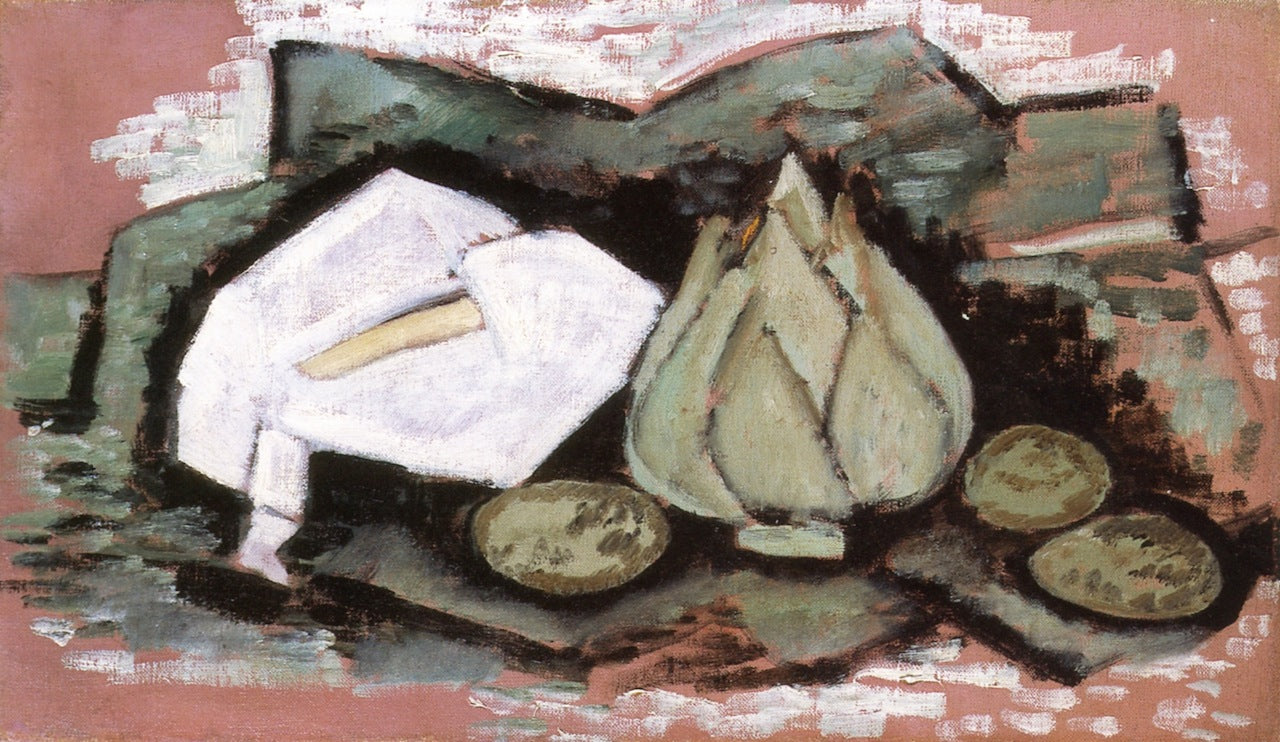 Artichoke and Calla Lily by Marsden Hartley,16x12(A3) Poster