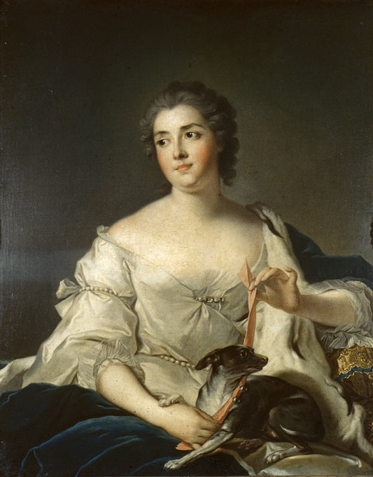 Portrait Of Marquise D'Argenson, vintage artwork by Jean-Marc Nattier, 12x8" (A4) Poster