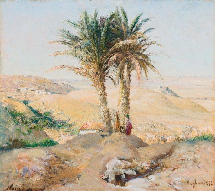 alm Trees near Boghari (Palmiers à Boghari) by Maxime Noire,A3(16x12")Poster