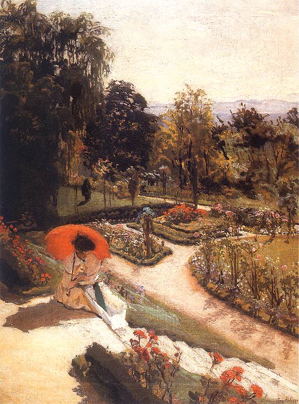 The Red Parasol by Jozef Mehoffer,A3(16x12")Poster
