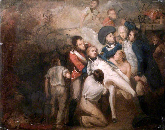 Nelson Carried Below, vintage artwork by Samuel Drummond, 12x8" (A4) Poster