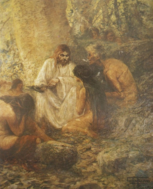 Gospel in the Jungle, vintage artwork by Antonio Parreiras, 12x8" (A4) Poster