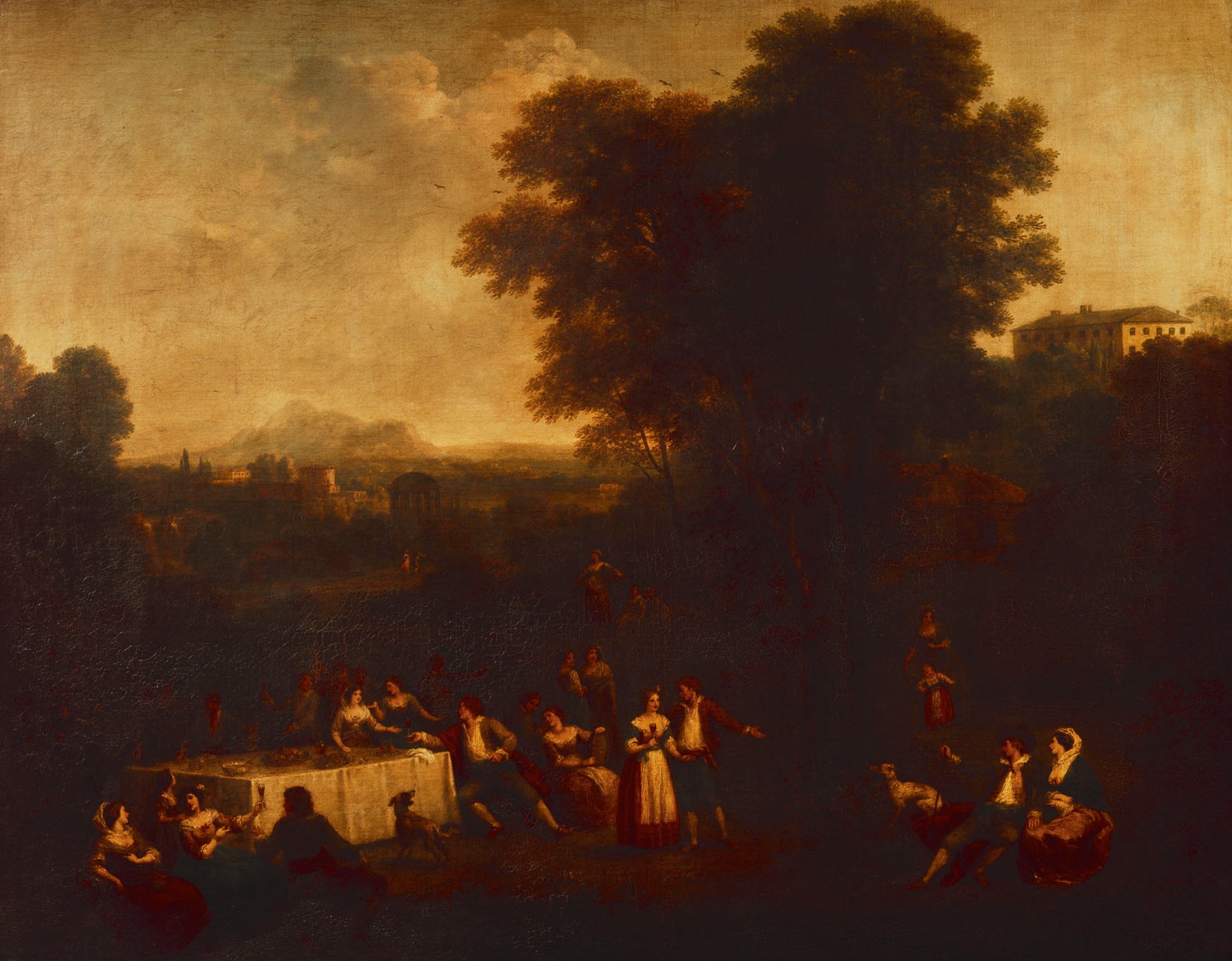 A Country Wedding - Feast, vintage artwork by Francesco Zuccarelli, 12x8" (A4) Poster